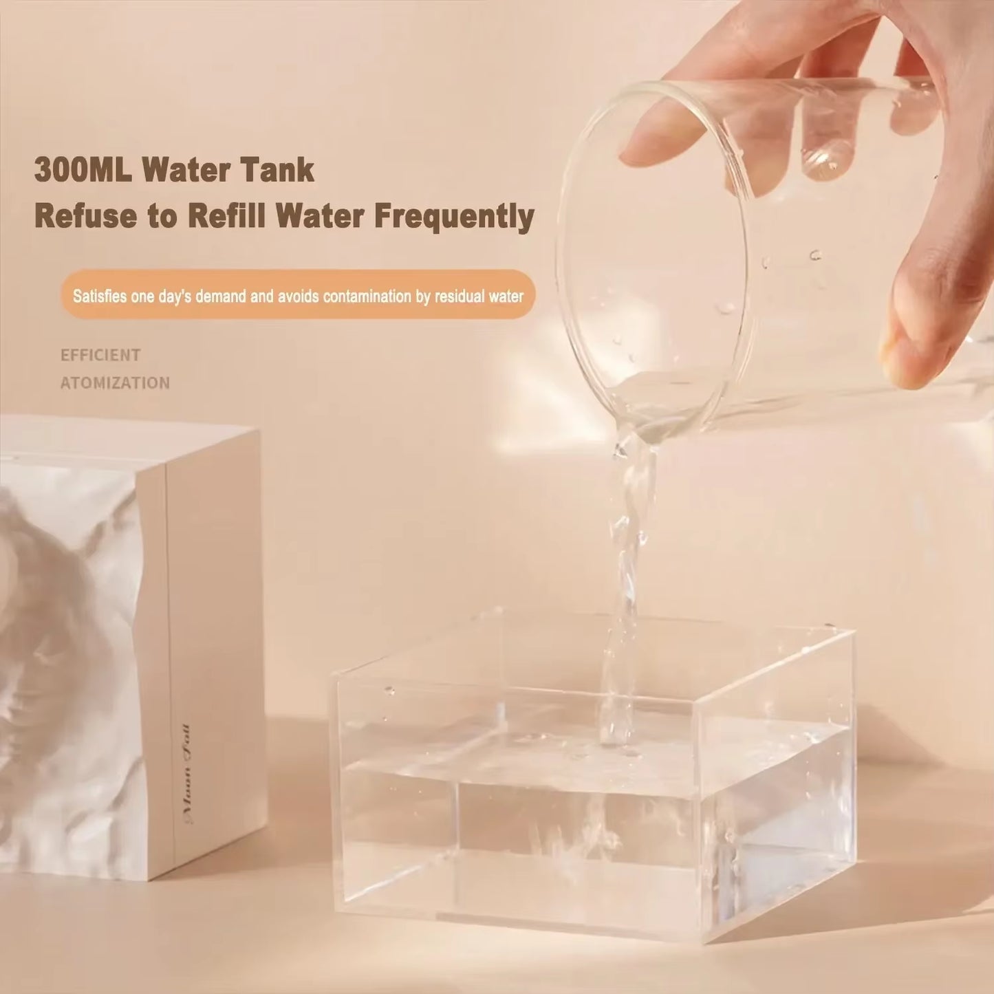 LED Moon Lamp Humidifier - Cool Mist Scent Diffuser with Essential Oils, Aroma Night Light for Home Office Bedroom Decor